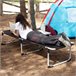 Aktive Cama plegable camping c/topes antivuelco Negro