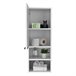 Armario de Pared baño Mila en melamina con una puerta y 4 estantes Blanco