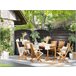 Beliani Conjunto de comedor MAUI Marron