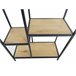 Estanteria color roble 8 huecos. LILY Negro/ Madera