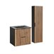 Conjunto mueble lavabo individual encastrado y columna Gaia 60 Madera