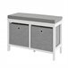 Banco Zapatero de Entreda con 2 Cestas FSR81-HG SoBuy Gris