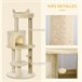 Árbol para Gatos Aglomerado de Madera, Felpa, Sisal PawHut Crema