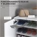 Armario de Zapatos Melamina de Madera, Acrílico HOMCOM Blanco