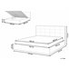 Beliani Cama con almacenaje Terciopelo LORIENT 177x216 Gris Claro