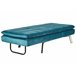 Beliani Chaise longue Terciopelo LOIRET Azul/ Verde