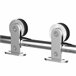 Kit Instalacion Puerta Corredera Acero Inoxidable HOMCOM 2 Plateado