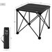 Aktive Mesa plegable camping antivuelco y desmontable c/bolsa Negro