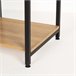 Max Home Perchero zapatero entrada madera y acero 4 estantes Negro/ Madera