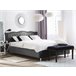 Beliani Cama con somier Terciopelo METZ 168x217 Gris Oscuro
