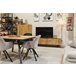 Mesa de comedor MILENA cuadrada 136cm roble negro Madera