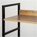 Max Home Estantería madera 4 estantes Negro/ Madera