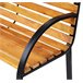 Banco de Jardín Acero, Madera de Pino Outsunny 122x60 Marron