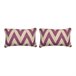 2 Fundas de cojín decorativo 85% algodón 15% lino MEENA Fucsia