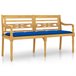 Banco Batavia con cojín 150x51 Azul Marino
