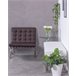 Banco diseño tapizado en polipiel con acero cromado - Praga 131x48 Blanco