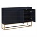 Aparador, 4 puertas, mueble comedor, comedor, sala, cocina 120 Negro