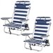 Aktive Pack 2 sillas playa plegables bajas y multiposición Azul