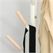 Perchero de Pie Metal, Madera Maciza HOMCOM Blanco