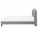 Beliani Cama con somier Poliéster BORDEAUX 221x169 Gris Claro