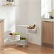 [en.casa] Carrito de cocina Steigen con 3 cestas redondas acero 33 Blanco