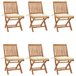 6 Sillas de jardín plegables de madera con cojines Antracita