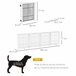 Barrera de Seguridad para Perros Madera de Pino y Acero PawHut Blanco
