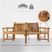 Banco de jardín - Sonja - Madera 250x250 Marron