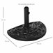 Base de Sombrilla HDPE y cemento Outsunny 50x32 Negro