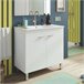 Mueble Baño Atea con Patas Armario 2 Puertas 80 Blanco