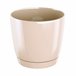 2x Maceta redonda de plastico Coubi Round P Crema