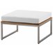 Beliani Conjunto de jardín Madera de acacia BERMUDA Blanco/ Beige