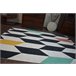 Alfombra SCANDI Diamantes 140x200 Blanco/ Negro