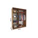 Armario ELEGANZA puertas correderas con espejo 150x195cm Nogal
