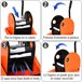 Cubo para Fregona Plástico PP, Metal HOMCOM Naranja
