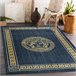Alfombra lavable ANDRE 1972 Marco medusa griego 80x150 Azul