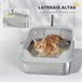 Arenero para Gatos Acero Inoxidable, PP PawHut Arenero para Gatos Acero Inoxidable, PP PawHut Gris