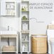 Armario de Baño Melamina de Madera, ABS kleankin, hogar - baño 30 Blanco