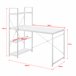 Mesa Escritorio Stavanger con 4 estantes Metal/Aglomerado 120x64 Blanco