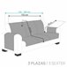 Vipalia Protector Cubre Sofá Sillón Liso Modelo Brisa Gris