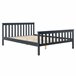 Cama Doble Hellnar de Pino - con Listones Colchón Reposacabezas 188x208 Gris Oscuro