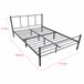 Cama doble Laos con somier y colchón metal Gris