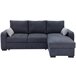 Chaise longue reversible con cama BROADWAY color gris oscuro Gris Oscuro