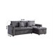 Chaise longue DRAKO reversible 3 plazas gris oscuro Gris Oscuro