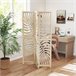 Biombo Madera de Paulownia HOMCOM, hogar - decoración Marron