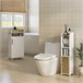Armario de Baño Melamina de Madera, Haya kleankin Blanco