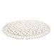 Alfombra BERBER SYLA B752 puntos Franjas Bereber Marroquí Shaggy 160x160 Crema