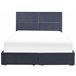 Beliani Cama con somier Terciopelo VERNOYES 170x214 Negro