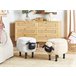 Beliani Puf animal SHEEP Blanco