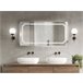 Beliani Espejo de baño ARROMACHNES Gris